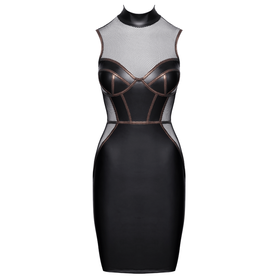 Robe Moulante Sans Manches Look Mat  Résille - Cottelli