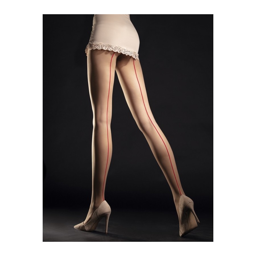 Unique Collants 20 DEN - Nude et Rouge