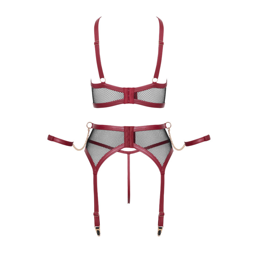 Ensemble Jarretelles 3 Pièces Look Bondage - Cottelli