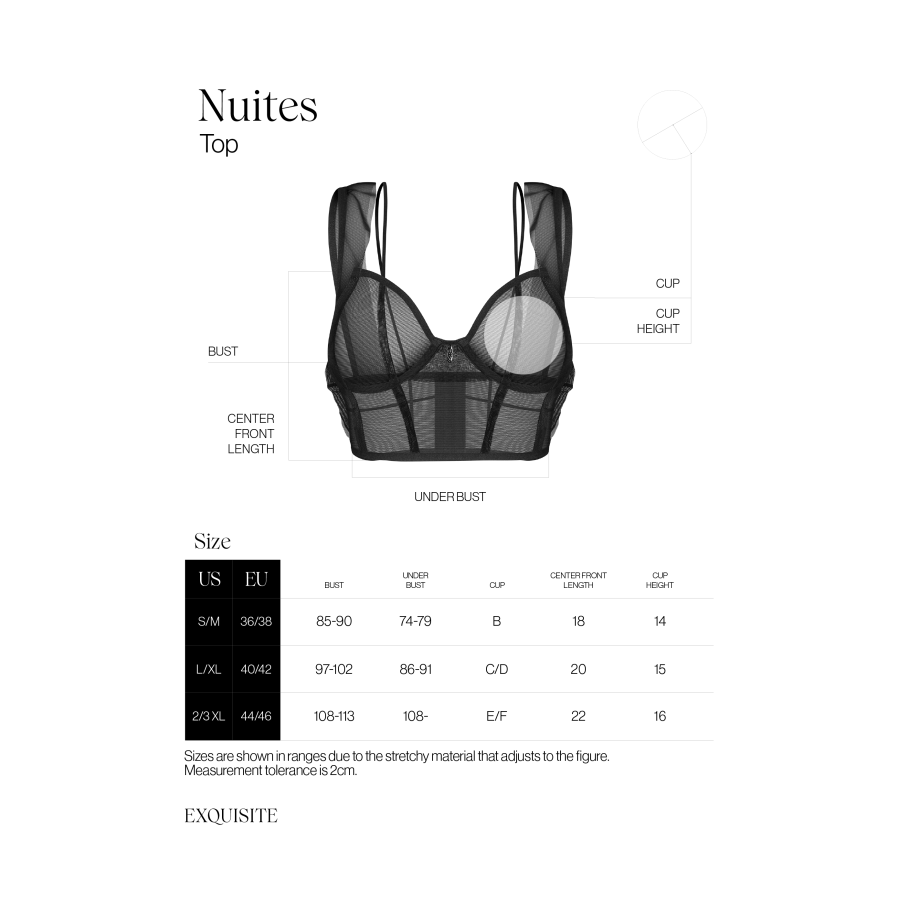 Nuites top - Noir