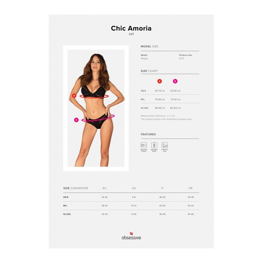 Chic Amoria ensemble 2 pièces - Noir