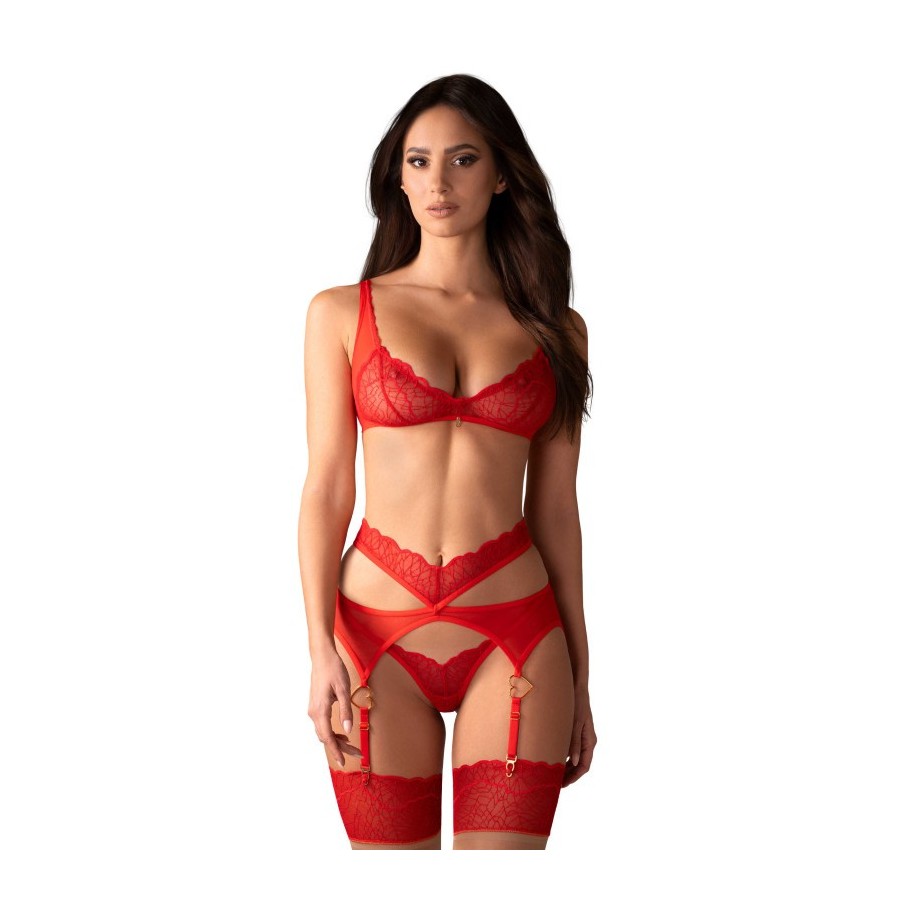 Cupide Desir ensemble 3 pièces - Rouge