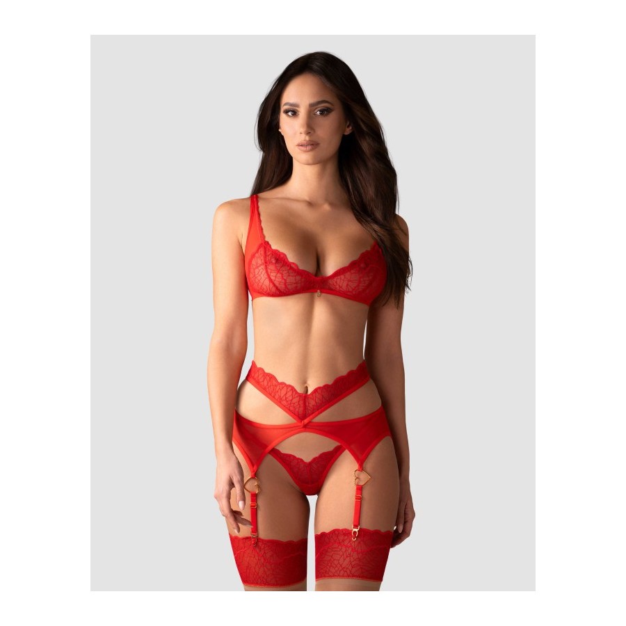 Cupide Desir ensemble 3 pièces - Rouge