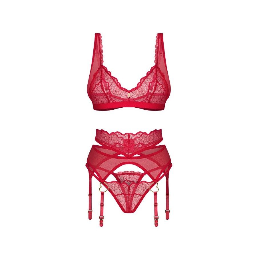 Cupide Desir ensemble 3 pièces - Rouge