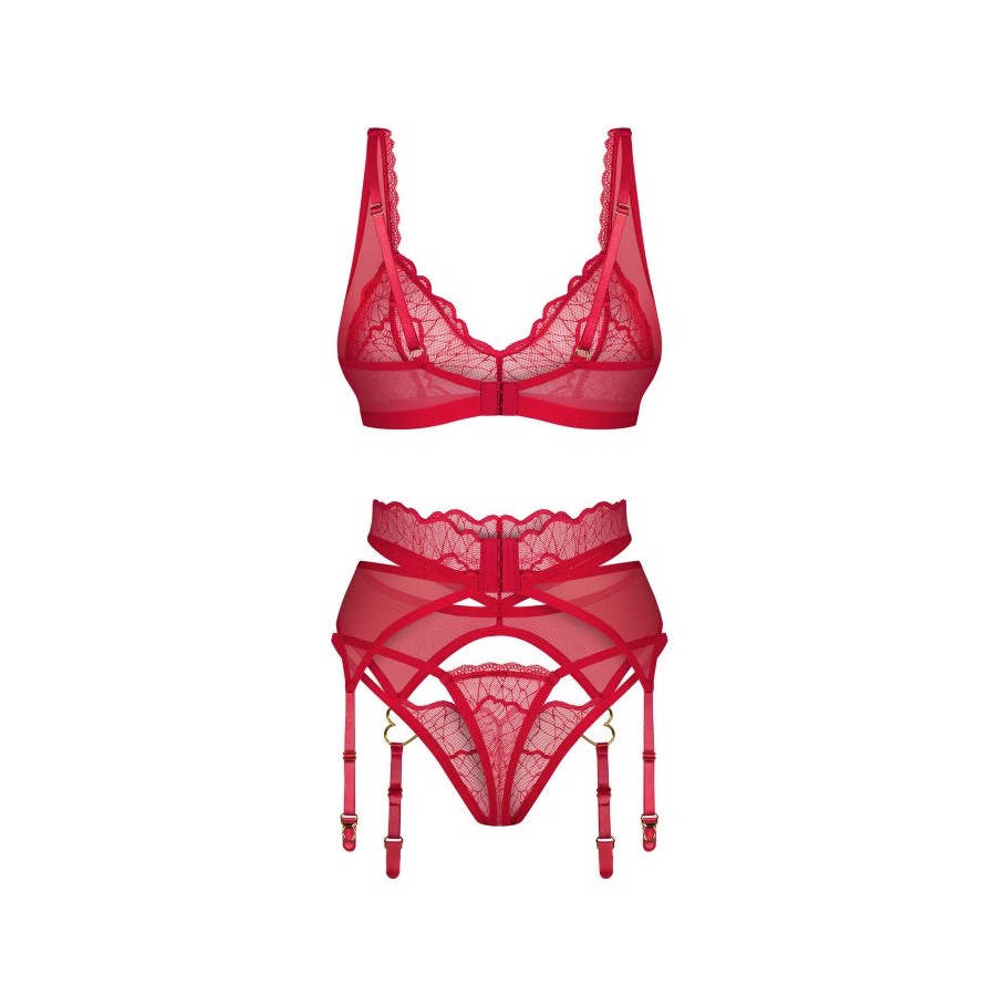 Cupide Desir ensemble 3 pièces - Rouge