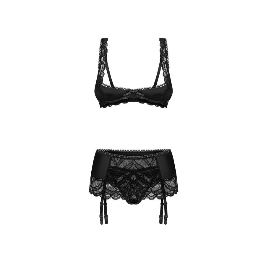 Lecille ensemble ouvert 3 pièces noir