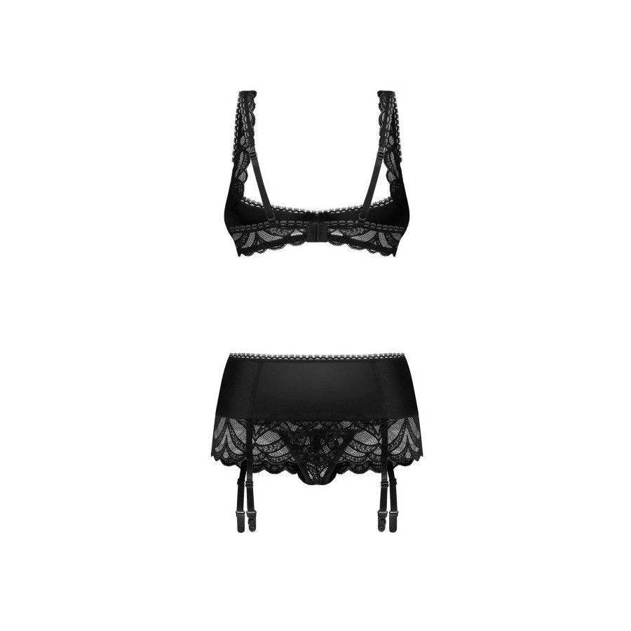 Lecille ensemble ouvert 3 pièces noir
