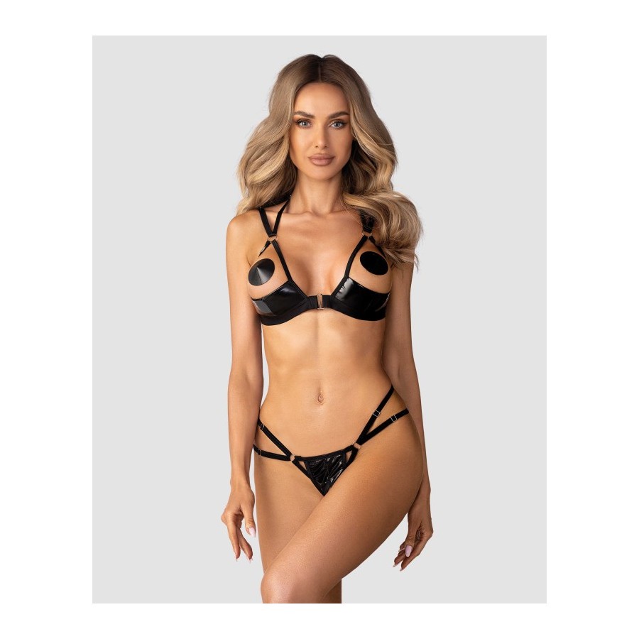 Keira Lise ensemble lingerie ouvert noir