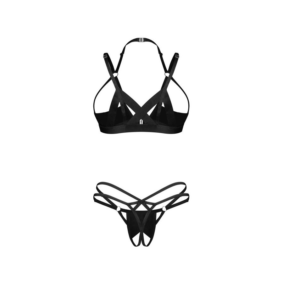 Keira Lise ensemble lingerie ouvert noir