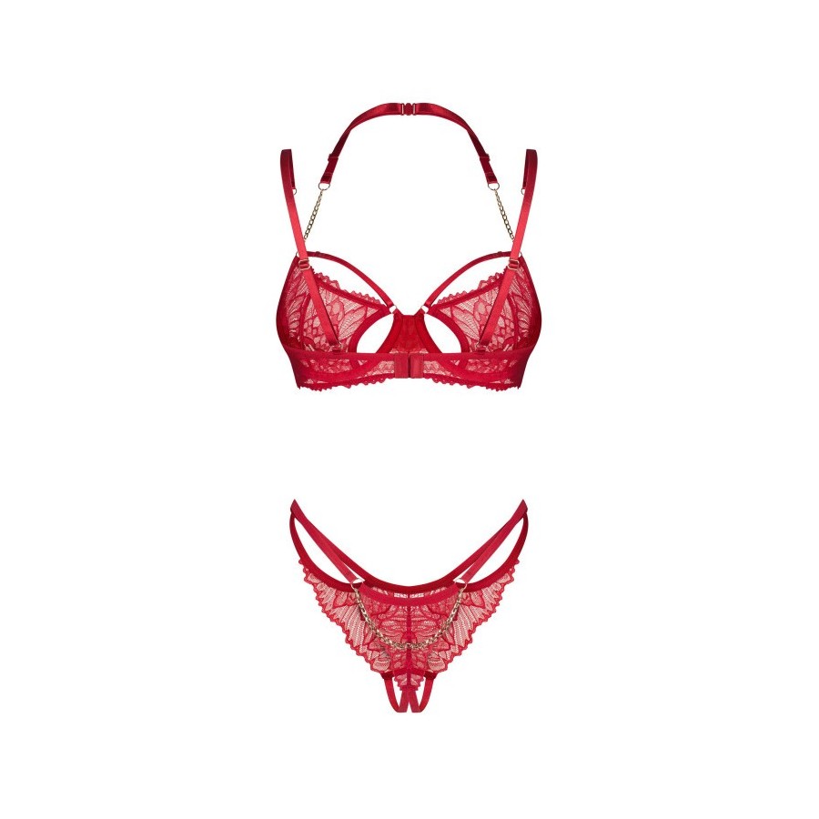Matildea ensemble lingerie ouvert rouge