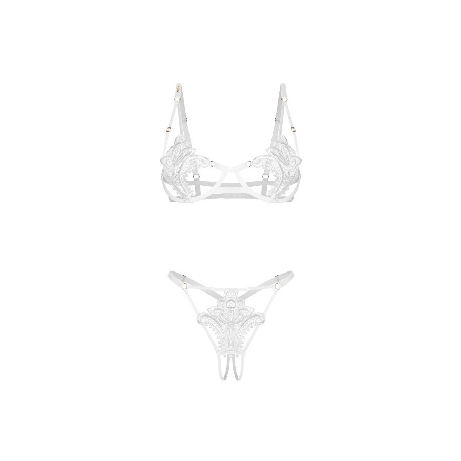 Luise Sublim ensemble ouvert 2 pièces - Blanc