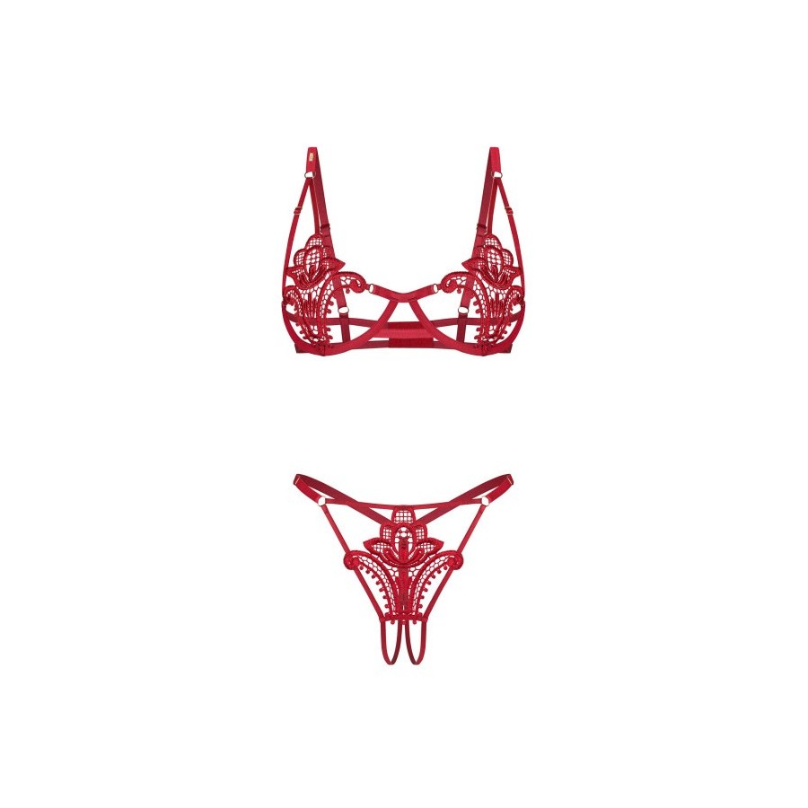 Luise Sublim ensemble ouvert 2 pièces - Rouge