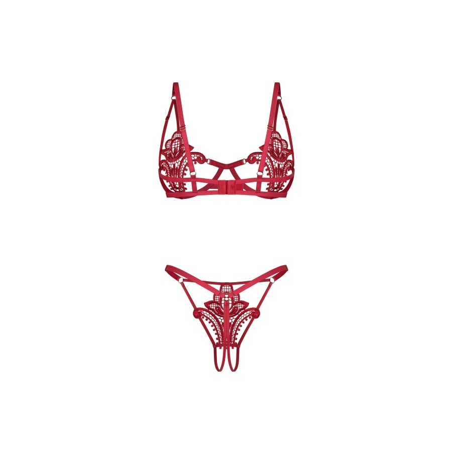 Luise Sublim ensemble ouvert 2 pièces - Rouge