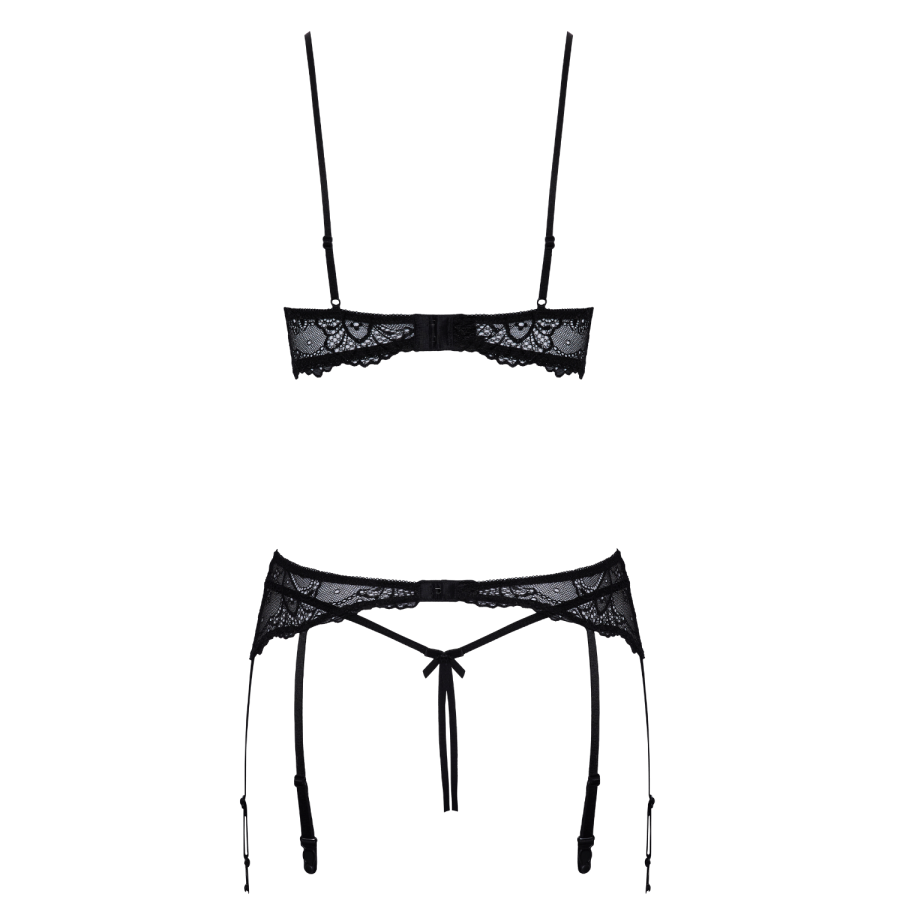 Soutien-gorge balconnet, porte-jarretelles  string ouvert - Cottelli