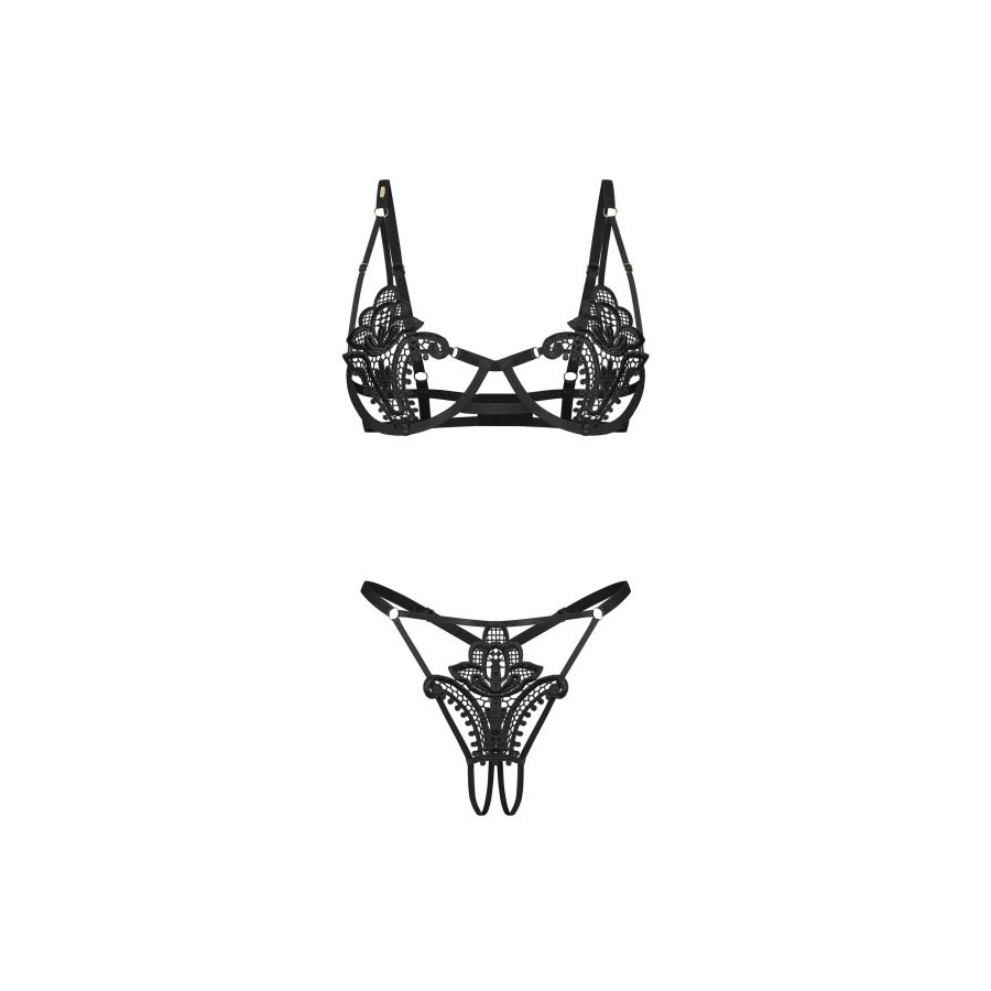 Luise Sublim ensemble ouvert 2 pièces - Noir