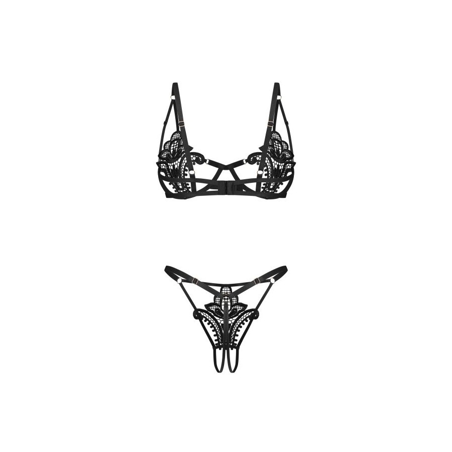 Luise Sublim ensemble ouvert 2 pièces - Noir